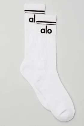Chaussettes unisexes Throwback - Blanc/Noir