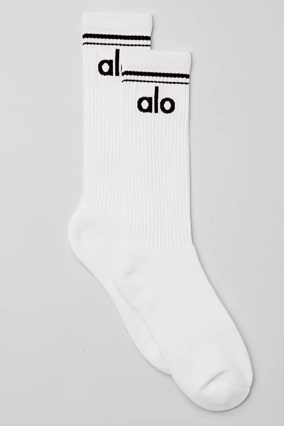 Chaussettes unisexes Throwback - Blanc/Noir