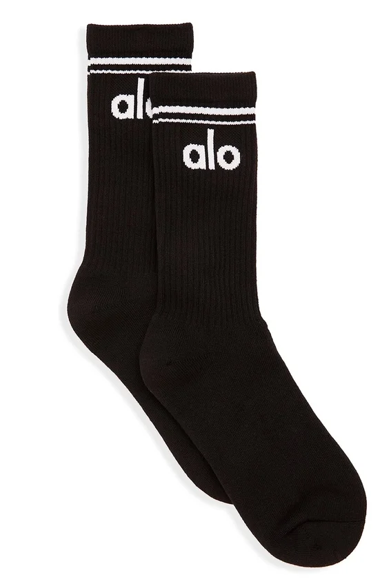 Chaussettes unisexes « Throwback » - Noir/Blanc