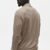 Chemise boutonnée à manches longues en jersey de lin « Coastal » - Gravel