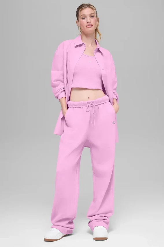 Chemise en coton « Real Deal » à boutons – Rose « Candy Heart »