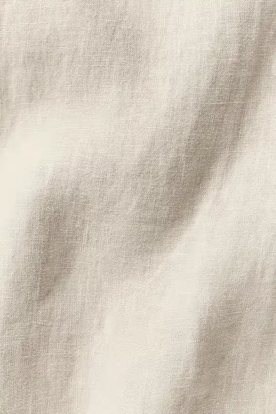 Chemise à manches courtes boutonnée Linen Days - Beige