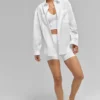 Chemise à manches longues boutonnée « Cotton Real Deal » – Blanc