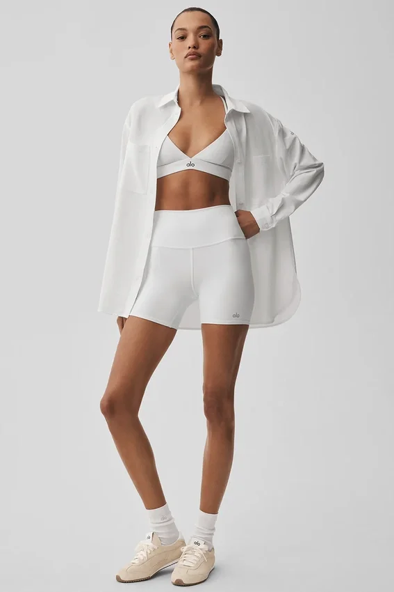 Chemise à manches longues boutonnée Dreamscape - Blanche