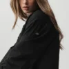 Chemise à manches longues boutonnée en coton Real Deal - Noir