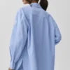 Chemise à manches longues « Pinstripe Daylight » boutonnée – Bleu Provence clair/Blanc