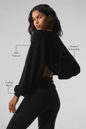 Châle-pull Snuggle up – Noir