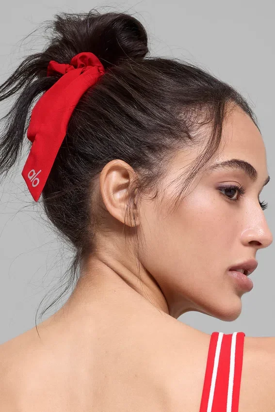Chouchou « Love Knots » à nouer - Rouge vif
