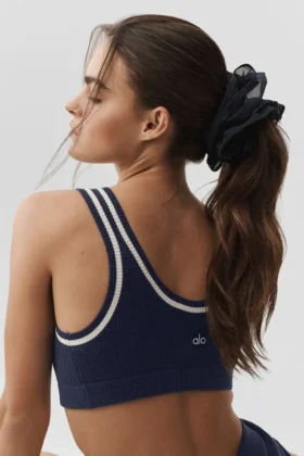 Chouchou oversize « Mesh Sweet Nothing » - Bleu marine
