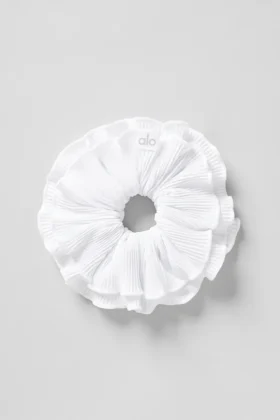 Chouchou oversize Micro Plissé - Blanc