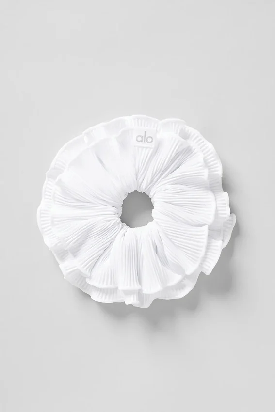 Chouchou oversize Micro Plissé - Blanc