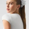 Chouchou oversize Micro Plissé - Blanc