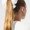 Chouchou oversize Micro Plissé - Blanc