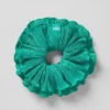Chouchou oversize micro-plissé - Vert sapin