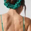 Chouchou oversize micro-plissé - Vert sapin