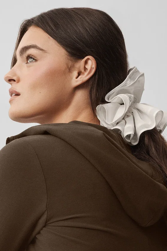 Chouchou oversize « Sweet Nothing » en maille - Ivoire