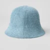 Cloche en tricot denim - Bleu céleste/Bleu céleste foncé