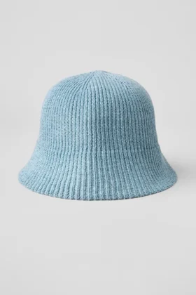 Cloche en tricot denim - Bleu céleste/Bleu céleste foncé