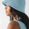 Cloche en tricot denim - Bleu céleste/Bleu céleste foncé