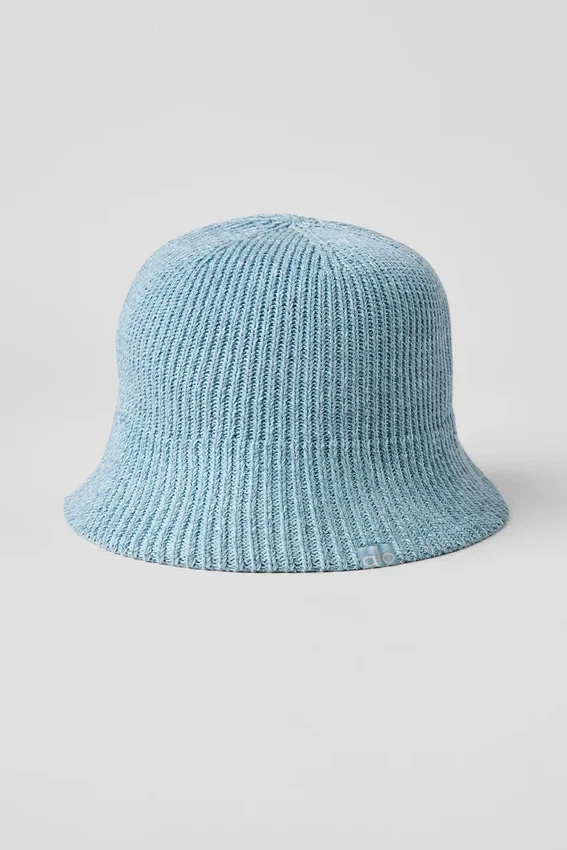 Cloche en tricot denim - Bleu céleste/Bleu céleste foncé