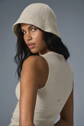 Cloche en tricot denim - Ivoire/Lait d'avoine