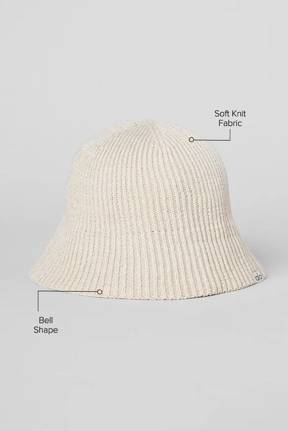 Cloche en tricot denim - Ivoire/Lait d'avoine