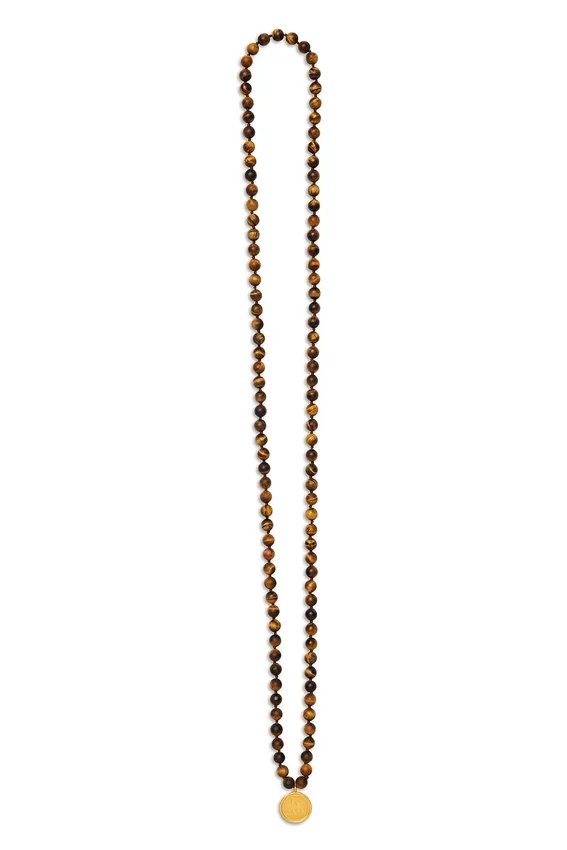 Collier Mala en œil-de-tigre