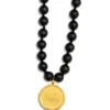 Collier Mala en onyx noir