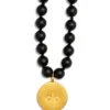 Collier Mala en onyx noir