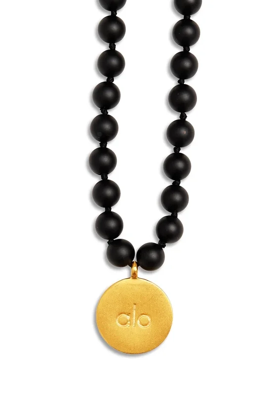 Collier Mala en onyx noir