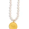 Collier Mala en quartz rose