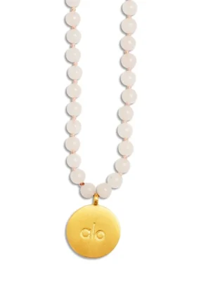 Collier Mala en quartz rose