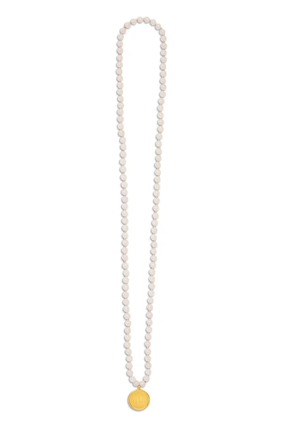 Collier Mala en quartz rose
