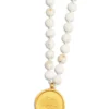 Collier Mala en turquoise blanche