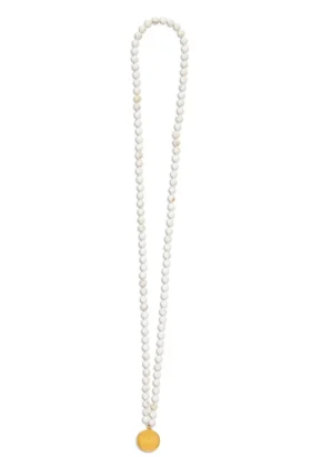 Collier Mala en turquoise blanche
