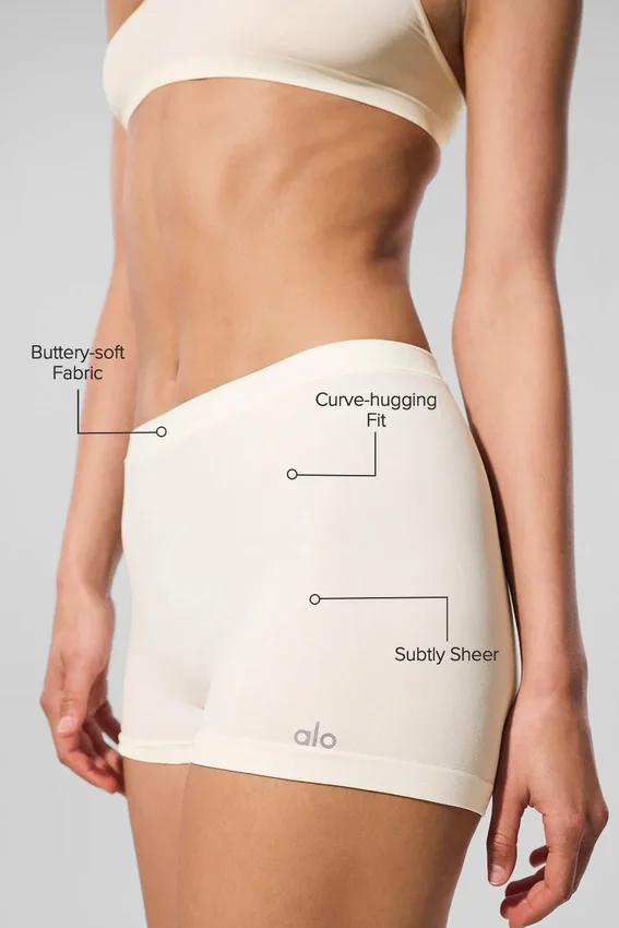 Culotte courte Sheer Glow - Ivoire