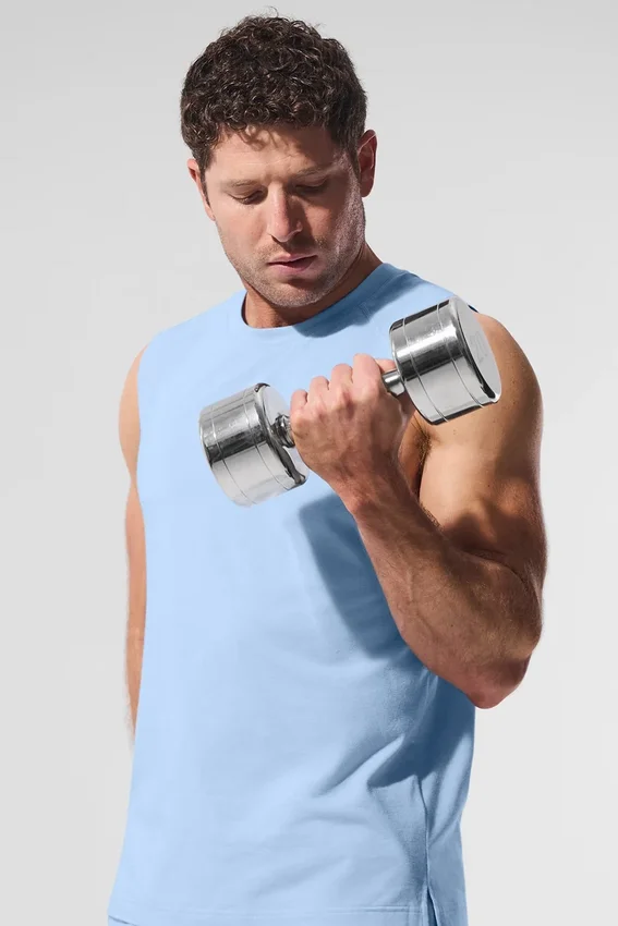 Débardeur Alo Vapor Muscle - Bleu coquillage