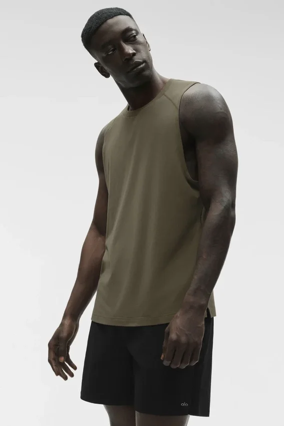 Débardeur Alo Vapor Muscle – Olive Tree