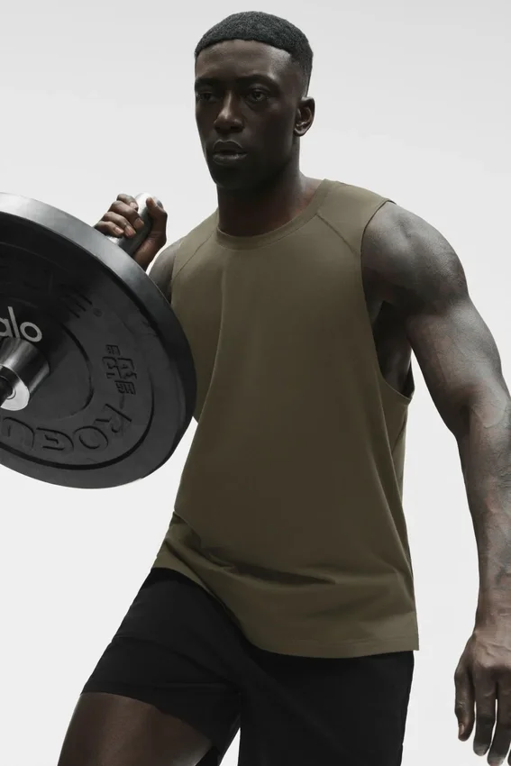 Débardeur Alo Vapor Muscle – Olive Tree