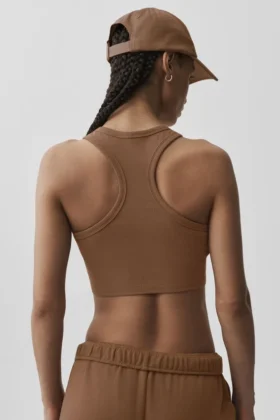 Débardeur Aspire – Marron ensoleillé/Blanc