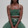 Débardeur avec soutien-gorge intégré Airbrush Streamlined - Vert trèfle/Blanc