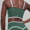 Débardeur avec soutien-gorge intégré Airbrush Streamlined - Vert trèfle/Blanc