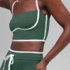 Débardeur avec soutien-gorge intégré Airbrush Streamlined - Vert trèfle/Blanc