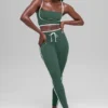 Débardeur avec soutien-gorge intégré Airbrush Streamlined - Vert trèfle/Blanc