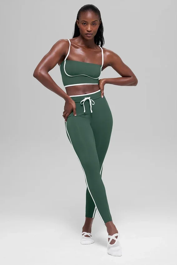 Débardeur avec soutien-gorge intégré Airbrush Streamlined - Vert trèfle/Blanc