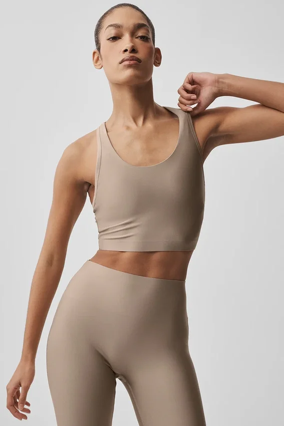 Débardeur avec soutien-gorge intégré Airlift Super Sleek - Gravel