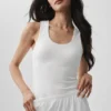Débardeur avec soutien-gorge intégré Alo Softsculpt « No Nonsense » - Blanc