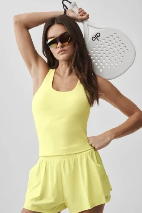 Débardeur avec soutien-gorge intégré Alo Softsculpt « No Nonsense » - Sunshine