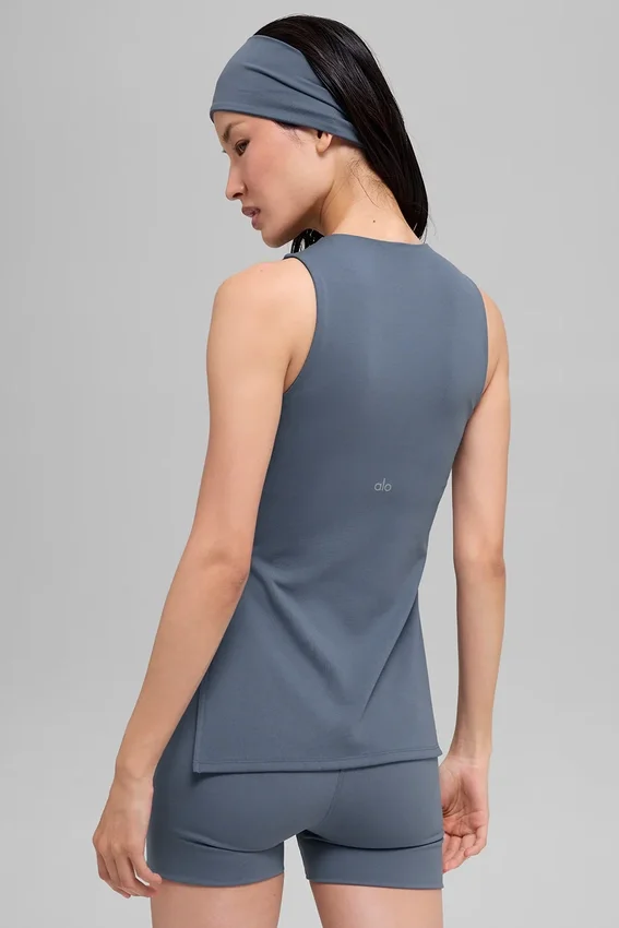 Débardeur avec soutien-gorge intégré Alo Softsculpt Precision – Bluestone