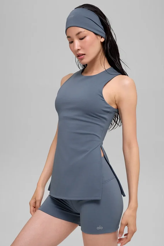 Débardeur avec soutien-gorge intégré Alo Softsculpt Precision – Bluestone